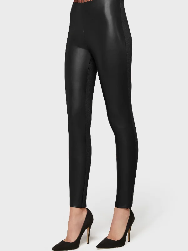 Black Vegan Leather Jo Leggings