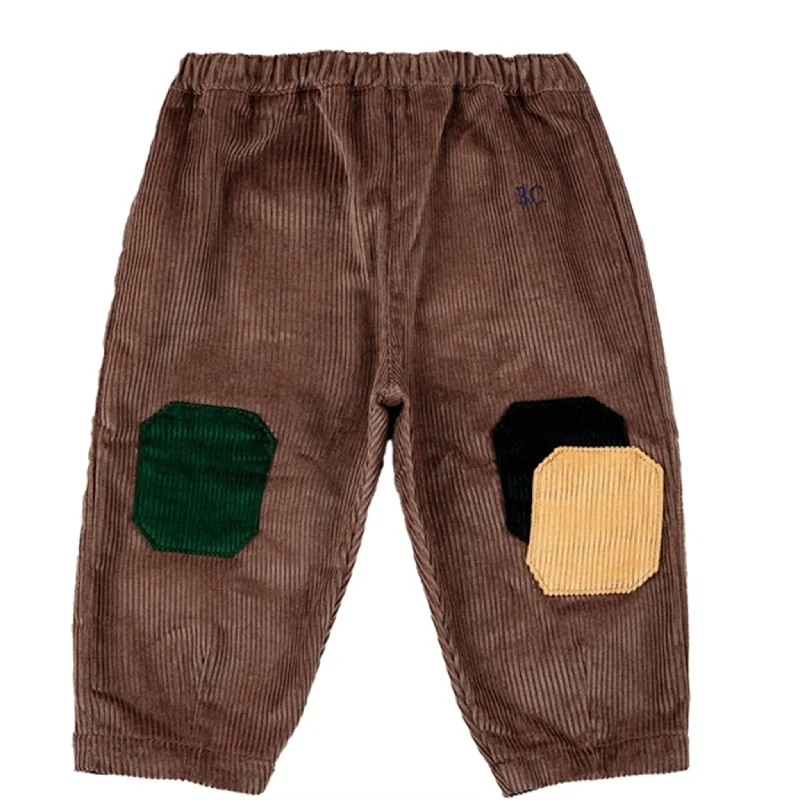 Bobo Choses Brown Color Block Corduroy Pants