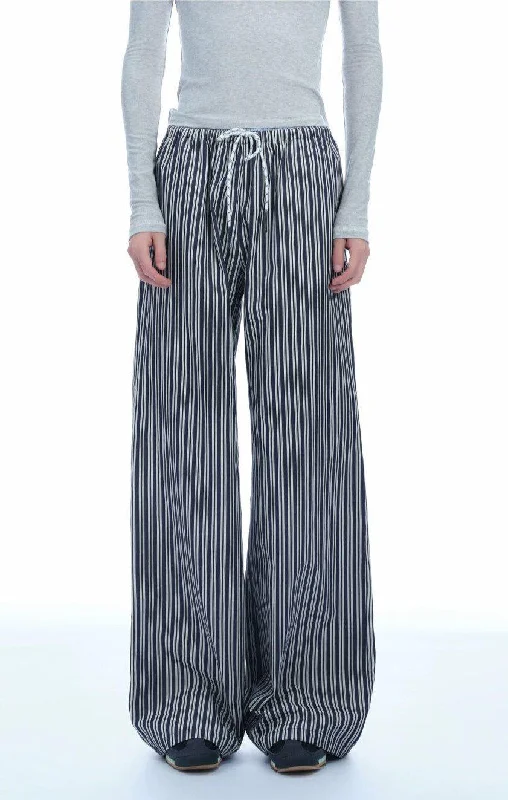 Drawstring Adjustable Striped Pants