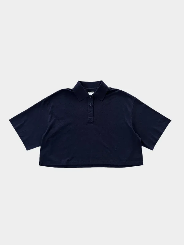 Blue Cropped Polo