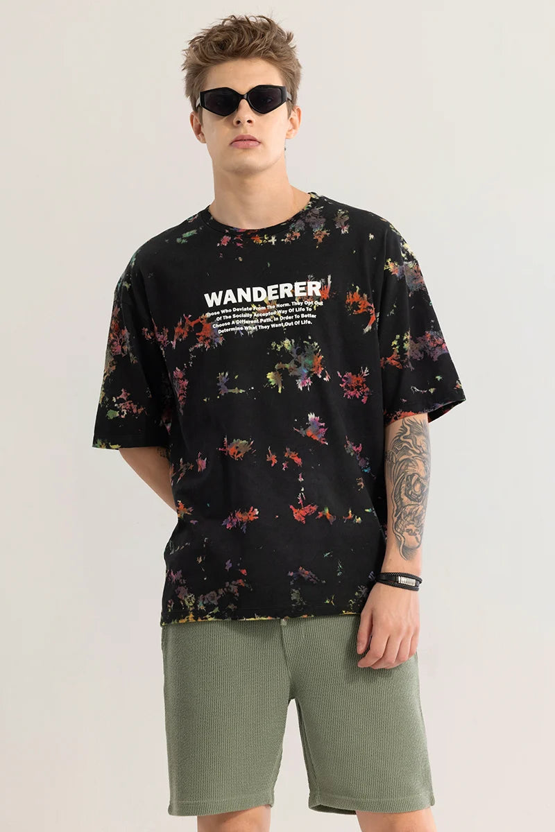 Wanderer Black Oversized T-Shirt