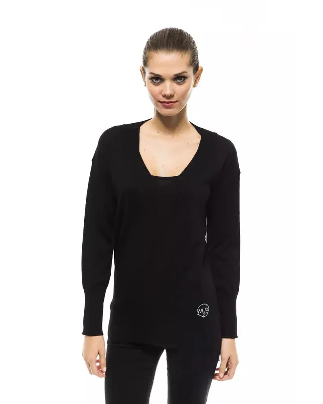 Montana Blu Women's Black Wool Sweater - 42 IT