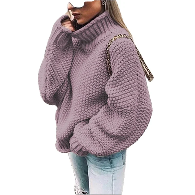 Turtle Neck Knitted Sweater