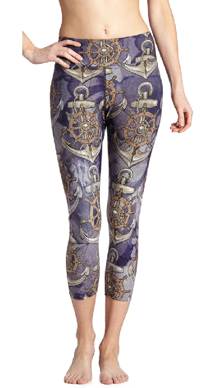 Anchors - Triathlon Capri Leggings - CUSTOM ORDER