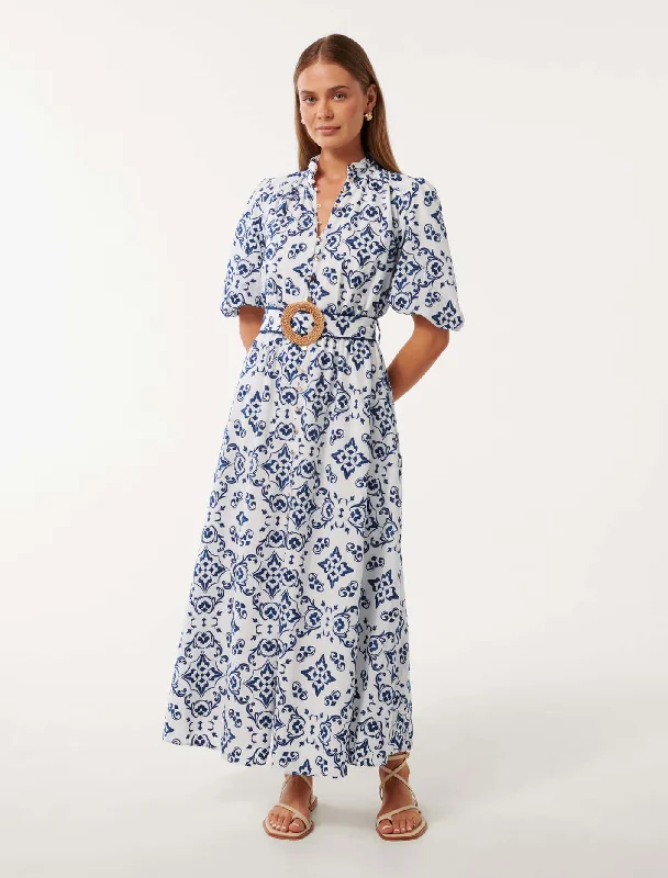 Rhiannon Embroidered Midi Dress