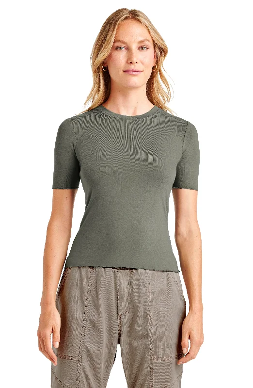 Bamboo Quarter Sleeve Tee I Green