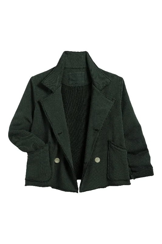 Frank & Eileen Mini Belfast Crop Peacoat in Evergreen