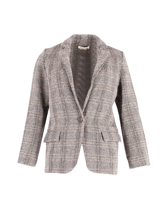 Isabel Marant Etoile Charly Herringbone Blazer in Multicolor Wool