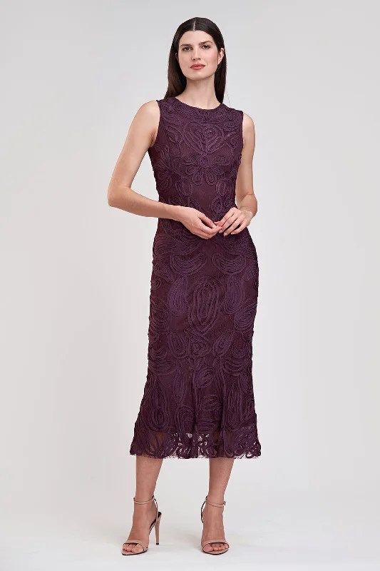 Meli Soutache Dress I Plum